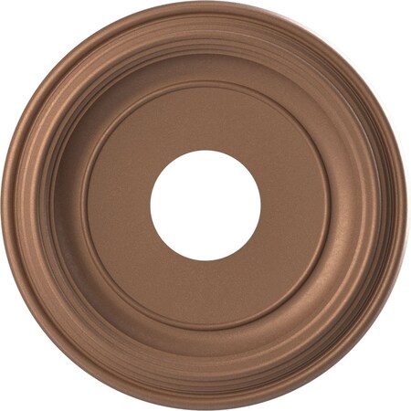 Ekena Millwork Traditional Thermoformed PVC Ceiling Medallion Fits Canopies up to 7 1/2-in., Aged Copper CMP13TRCAC